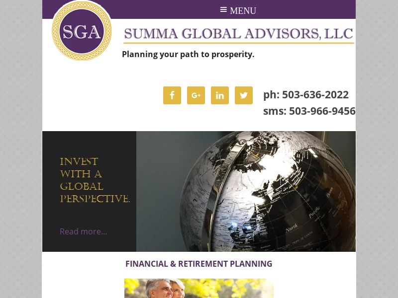 Summa Global Advisors – Financial Planners, Retirement Planning, Investment Services Clackamas Oregon