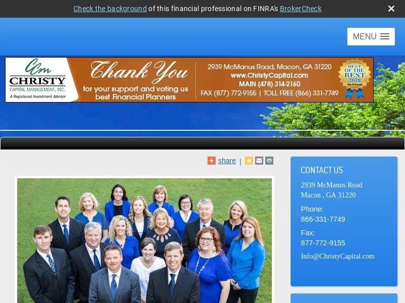 Financial Advisor in Macon, GA | Christy Capital