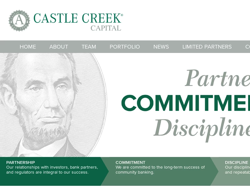 Castle Creek Capital | Private Equity | Community Banking Industry