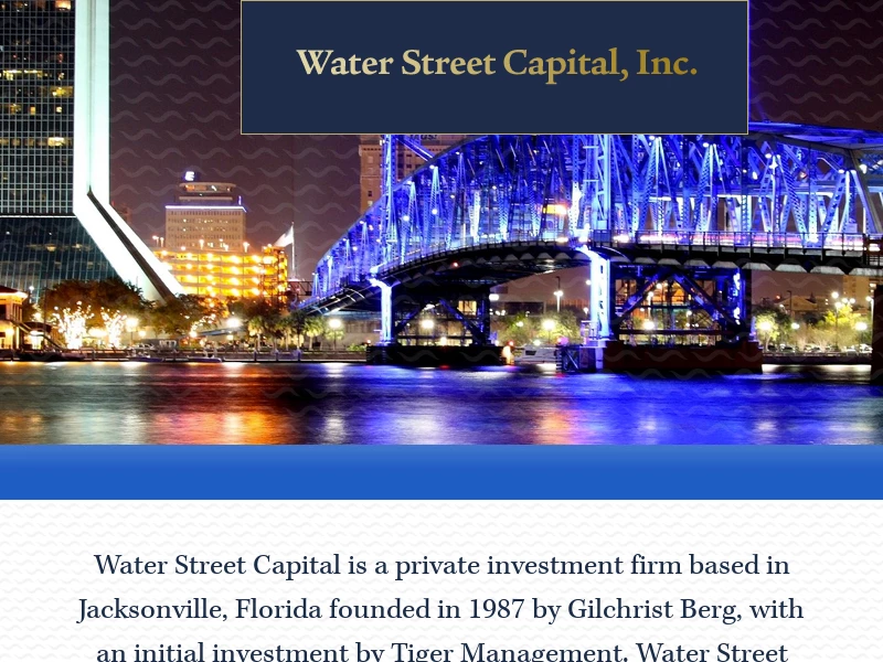 Investment Firm - Jacksonville Florida | Water Street Capital