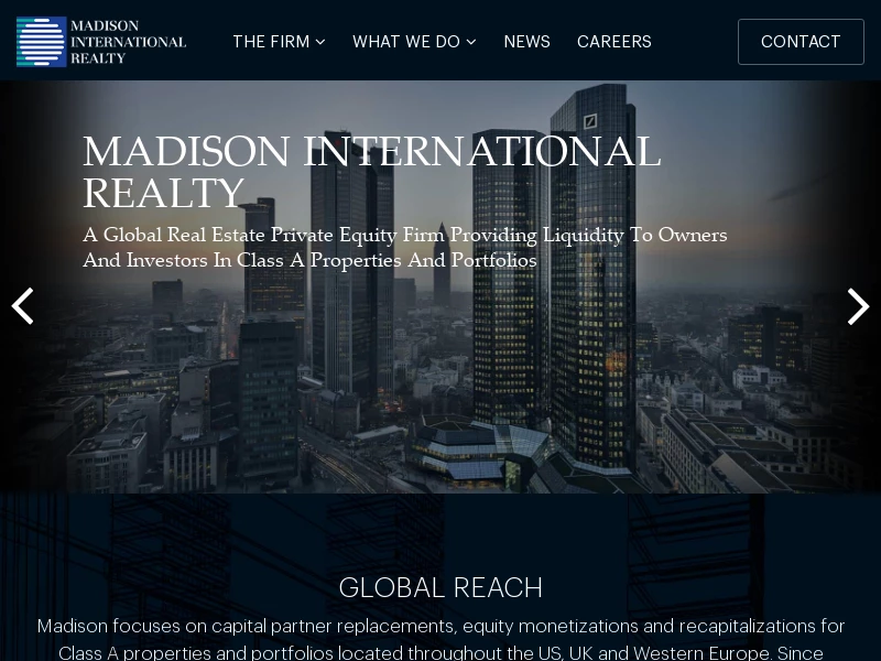 US & UK Private Global Real Estate Investment Firm | MIR