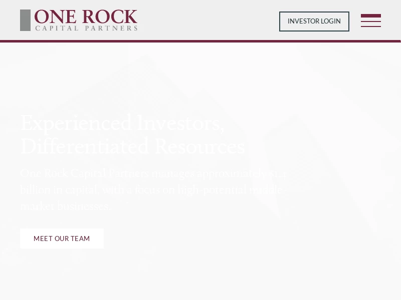 One Rock Capital Partners - Experienced Capital, Differentiated Resources