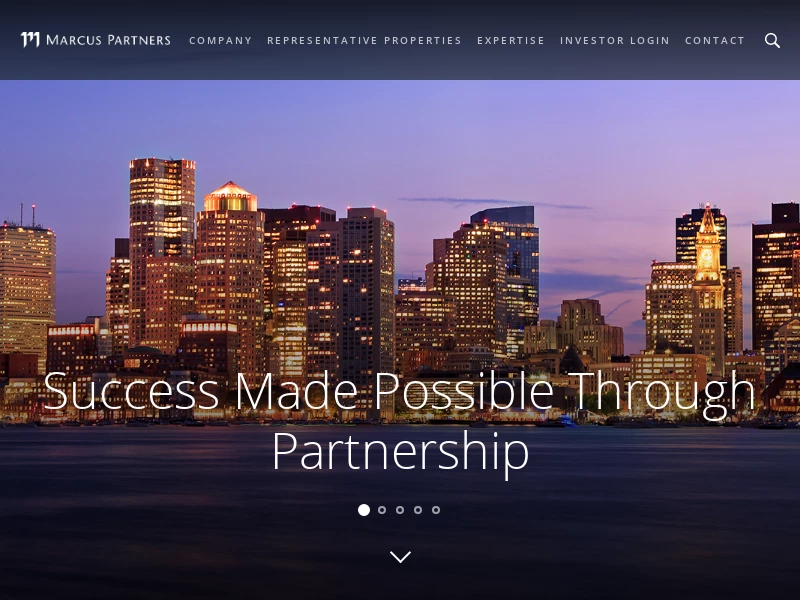 Real Estate Private Equity Firm - Marcus Partners Website