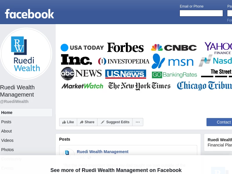 Ruedi Wealth Management - Financial Planner | Facebook - 36 Photos