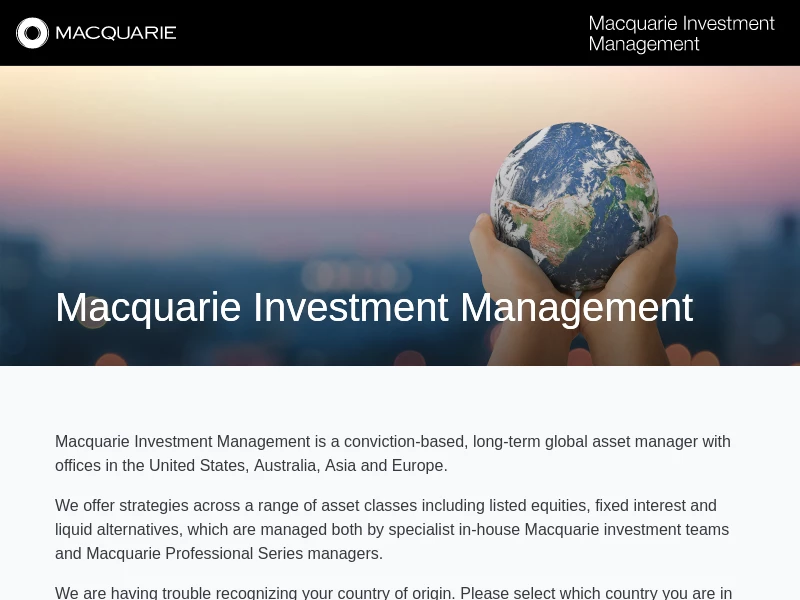 Page Not Found | Macquarie Group
