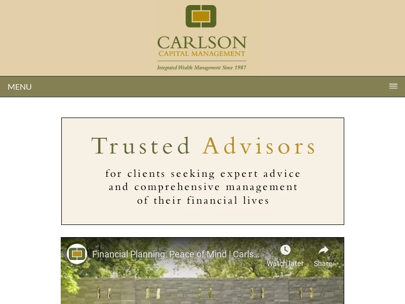 Carlson Capital Management – Integrated Wealth Advisors