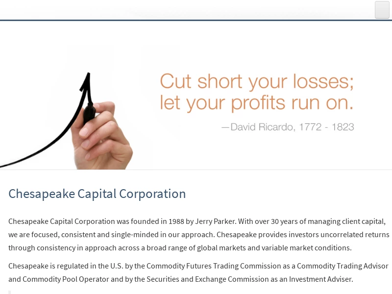 Chesapeake Capital Corporation – Over 30 years of managing client capital