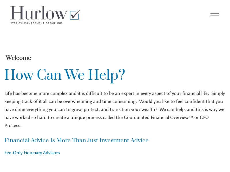 Certified Financial Planners Bloomington, IN — Hurlow Wealth Management