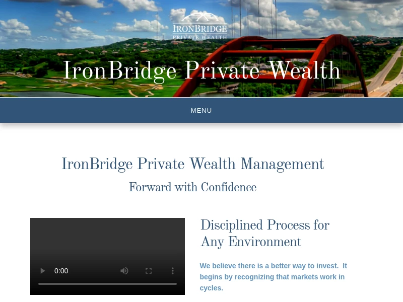 IronBridge Private Wealth: Forward with Confidence - IronBridge Private Wealth