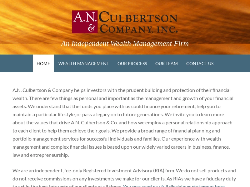 AN Culbertson Wealth Management Charlottesville | Wealth Management