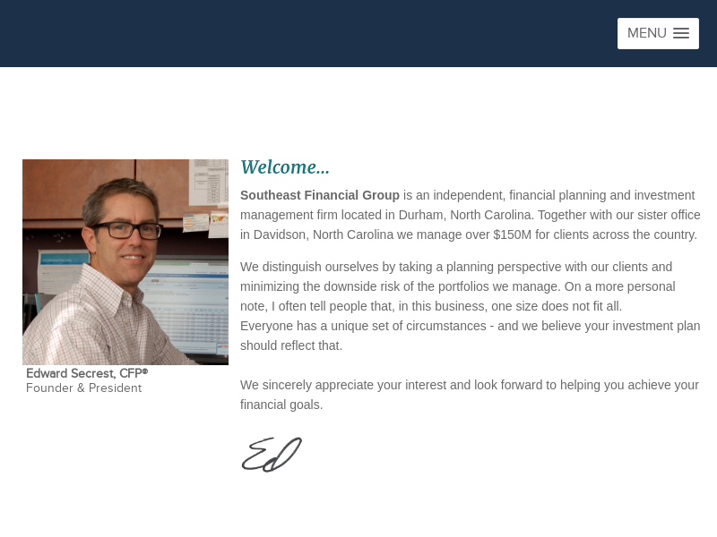 Southeast Financial Group: Financial Planning Investment Management Insurance Retirement - Raleigh, Durham, Chapel Hill