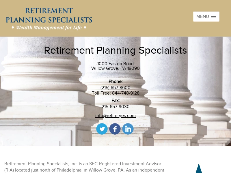 Retirement Advisors | Retirement Planning Specialists | PA