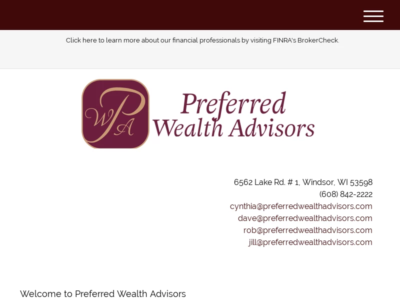 Preferred Wealth Advisors Home