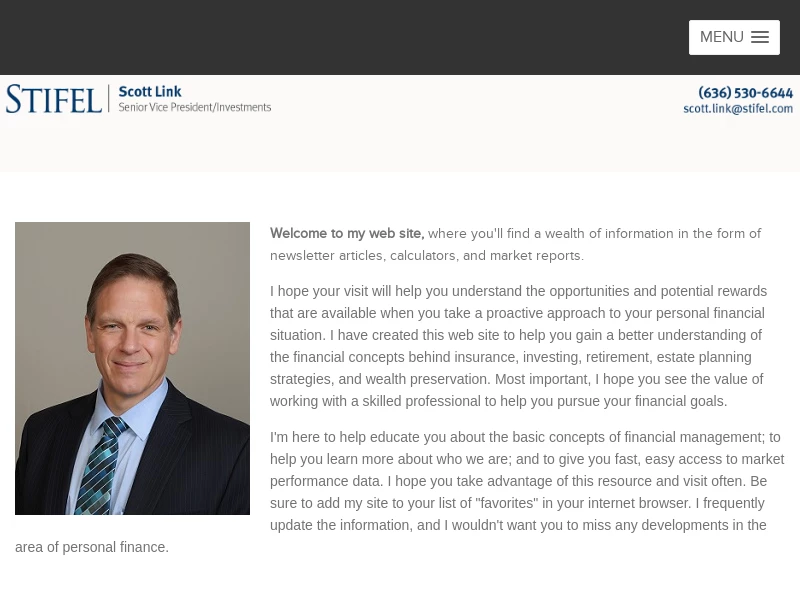 Stifel | Scott Link | Financial Advisor | Chesterfield, Missouri