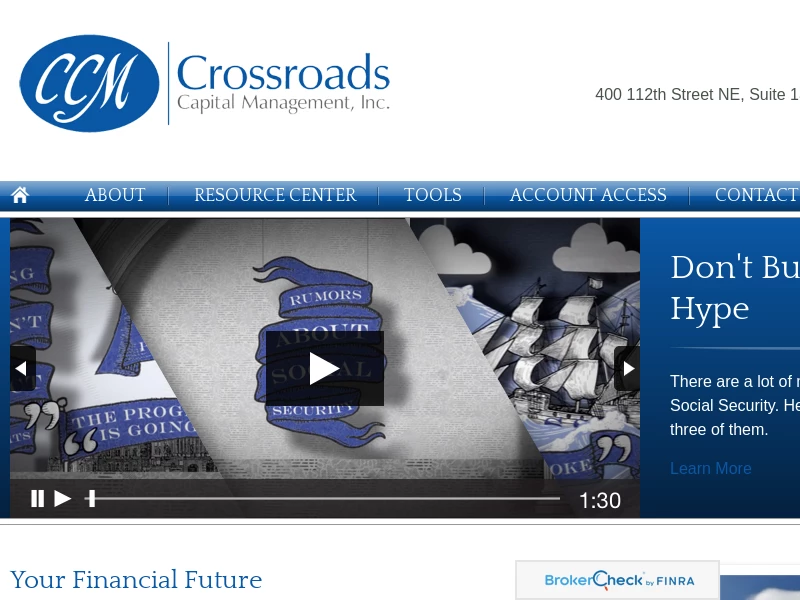 Financial Advisor Company | Crossroads Capital Management