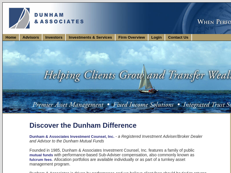 Dunham & Associates - Landing Page
