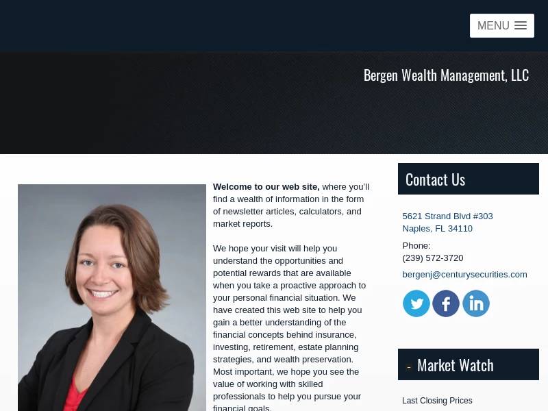 Bergen Wealth Management, LLC | Jamie Bergen | Financial Advisor | Stifel | Naples, Florida