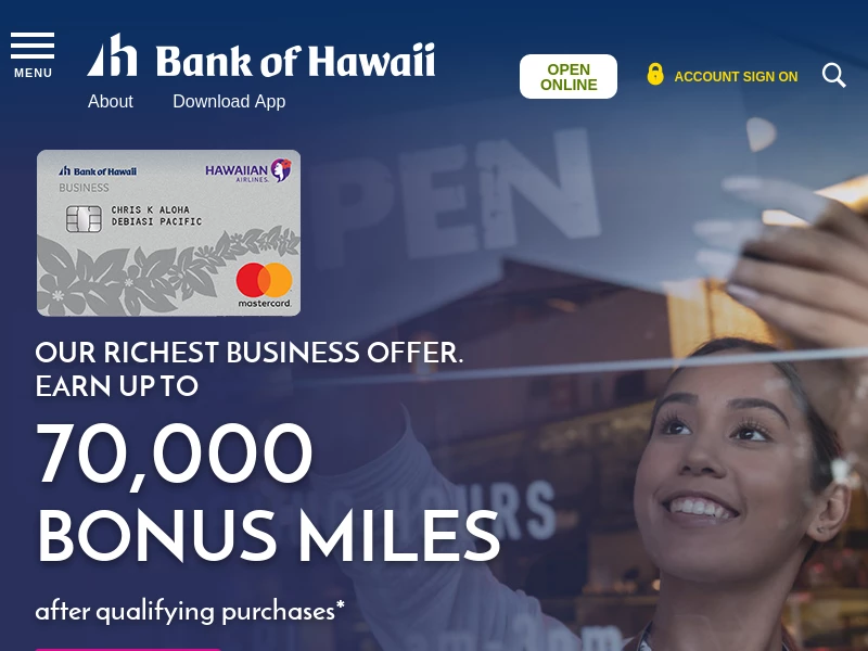 Page Not Found - Bank of Hawaii
