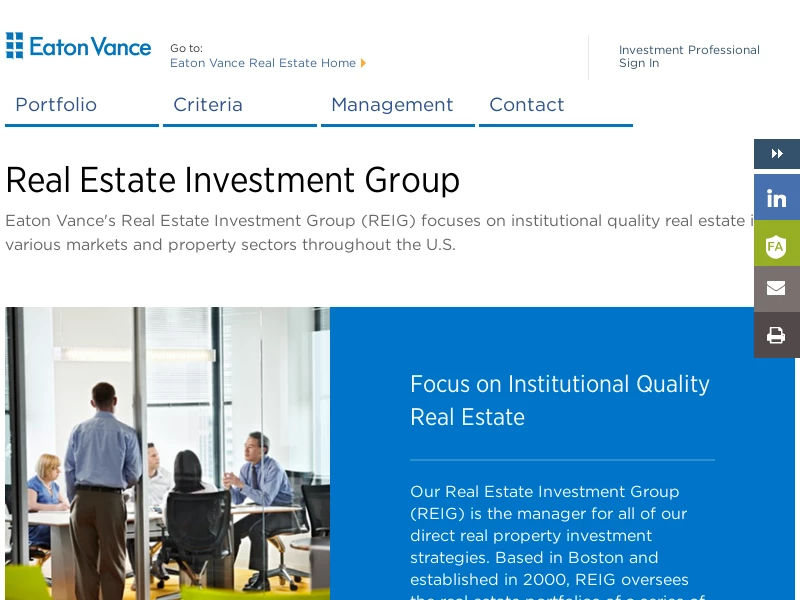 Real Estate Investment Group | Eaton Vance