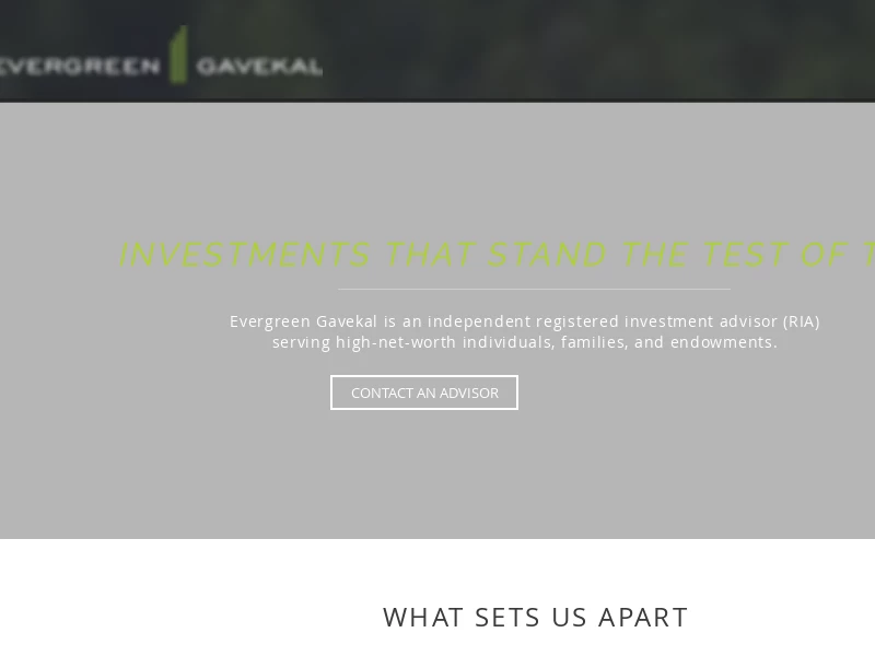 Independent Registered Investment Advisor (RIA) Established 1983 | Evergreen Gavekal