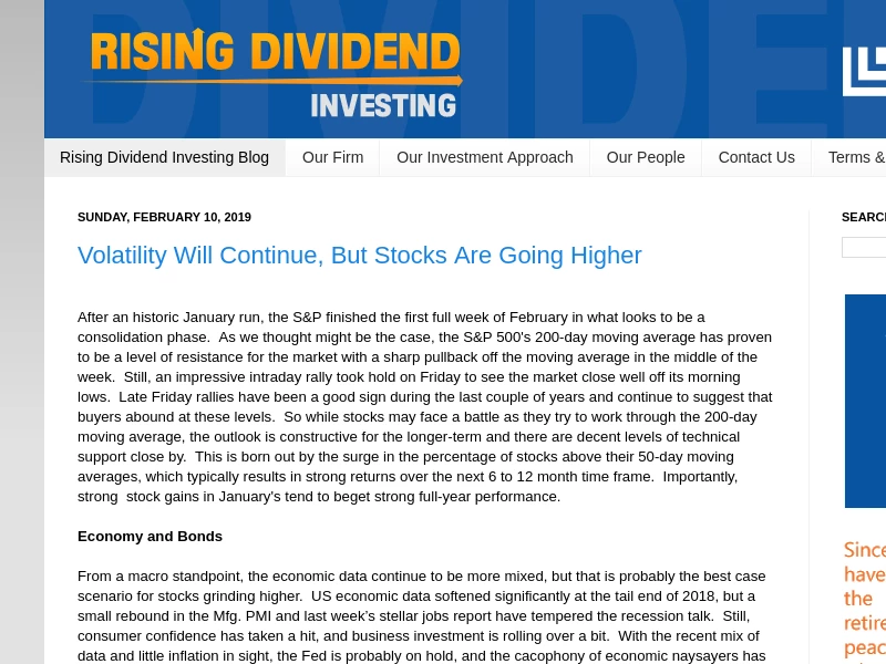 Donaldson Capital: Rising Dividend Investing