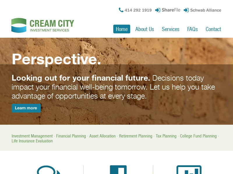 Cream City Investment Services | Financial Planning | Investment Management | Retirement Planning | Tax Planning | College Funding Planning | Milwaukee, WI » Home