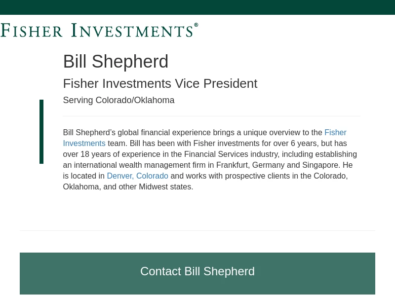Bill Shepherd, Colorado-Oklahoma Area | Fisher Investments