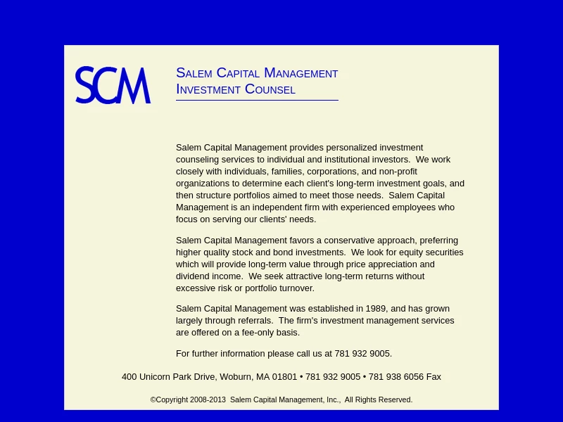 Salem Capital Management