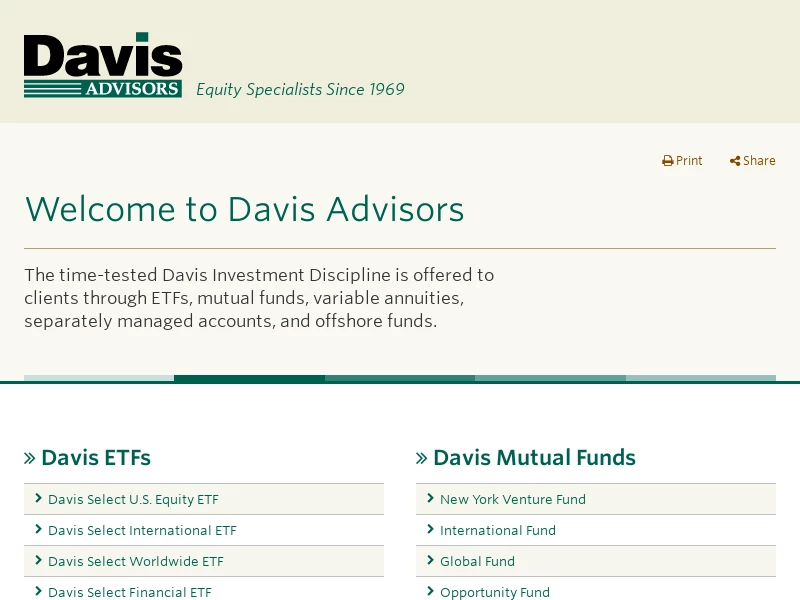 Welcome to Davis Advisors