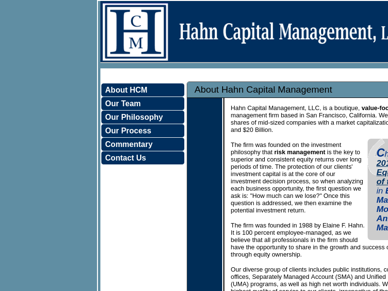 Hahn Capital Management Mid-Cap Equity