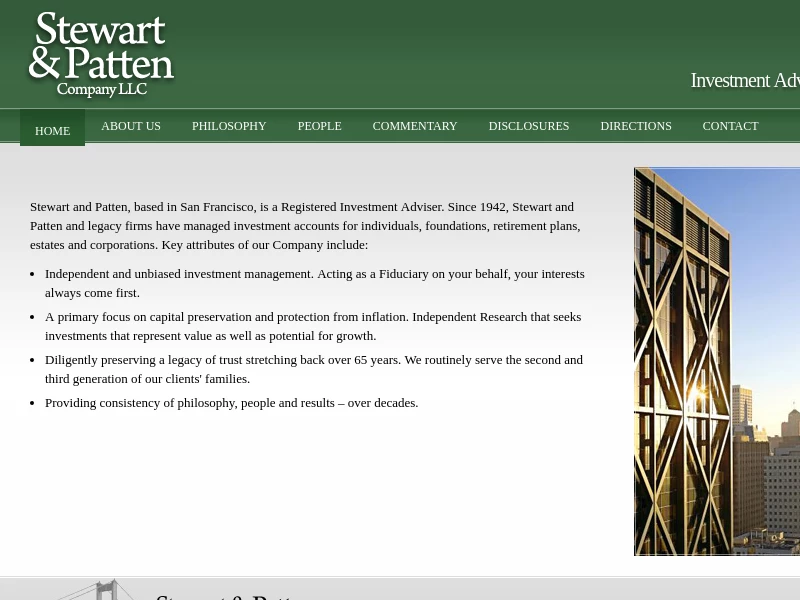 Stewart & Patten Company, a Registered Investment Adviser
