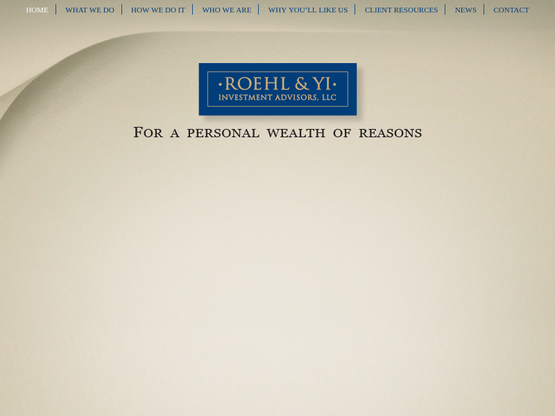 Home - Roehl & Yi Investment Advisors