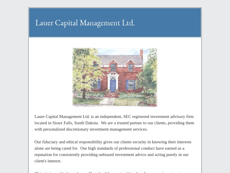 Lauer Capital Management Ltd. - Home