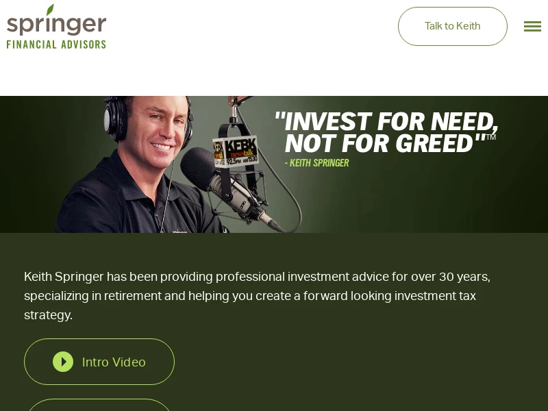 Springer Financial Advisor – Smart Money With Keith Springer