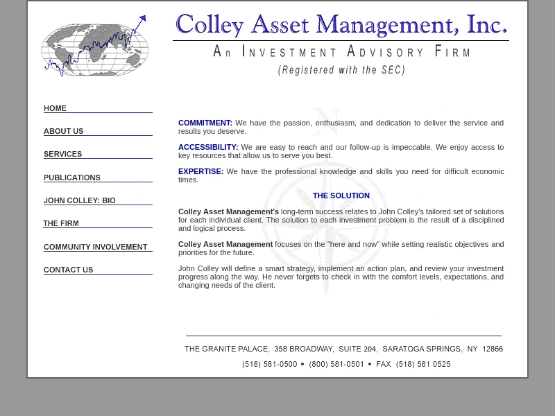 Colley Asset Management, Inc.- John Colley, Registered Investment Advisor