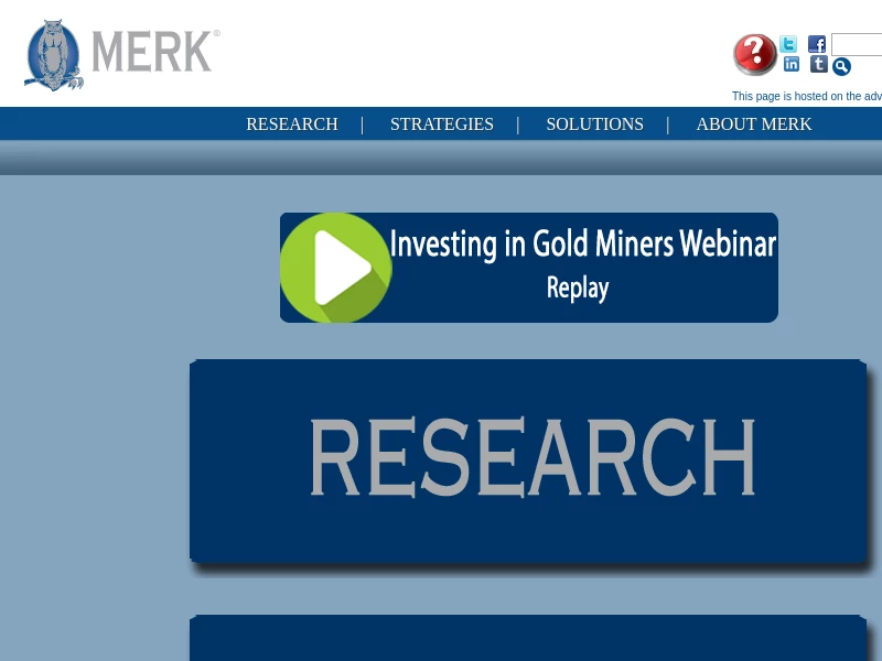 Merk Investments - Investment Solutions - FX Program