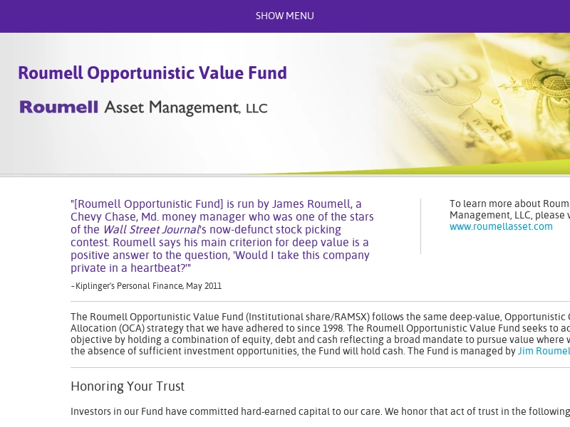 Roumell Opportunistic Value Fund | Roumell Funds