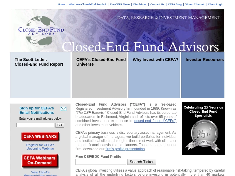 CEFA - Closed-End Fund Universe