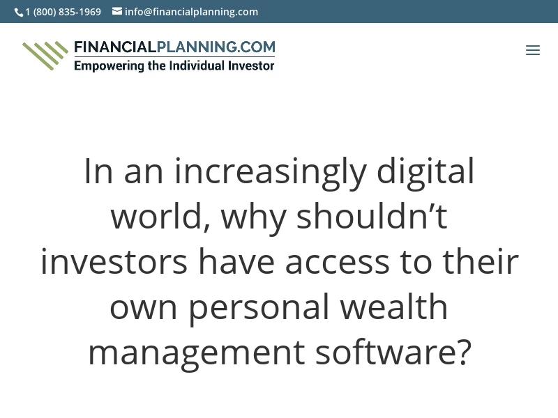 FinancialPlanning.com | Empowering the Individual Investor