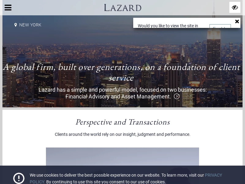 Lazard.com | Home