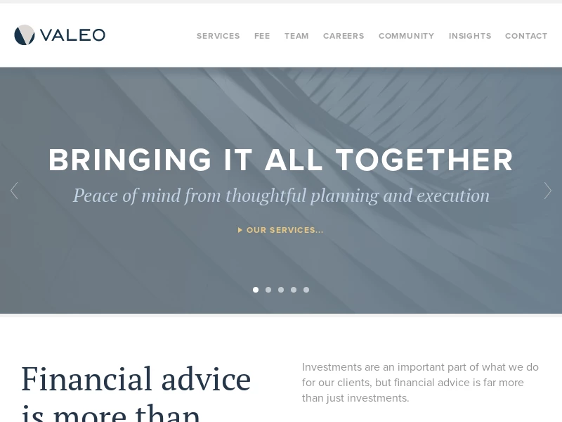 Comprehensive, Independent, Fee-only Advice and Planning - Valeo Financial Advisors