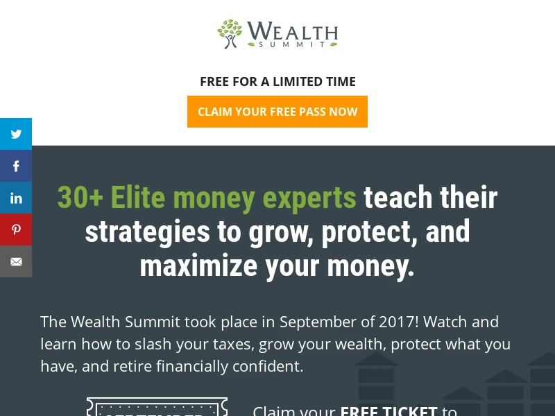 Wealth Summit: 30+ Money Experts Teach Their Strategies Online - FREE!