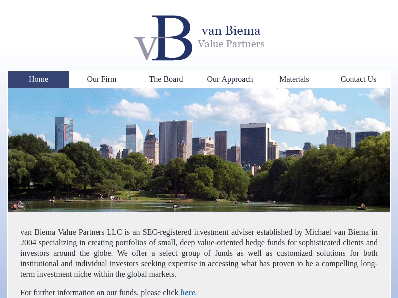 Home | Van Biema Value Partners