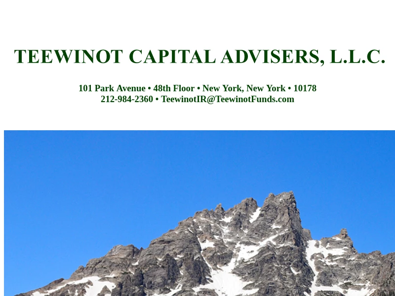 Teewinot Capital Advisers, LLC